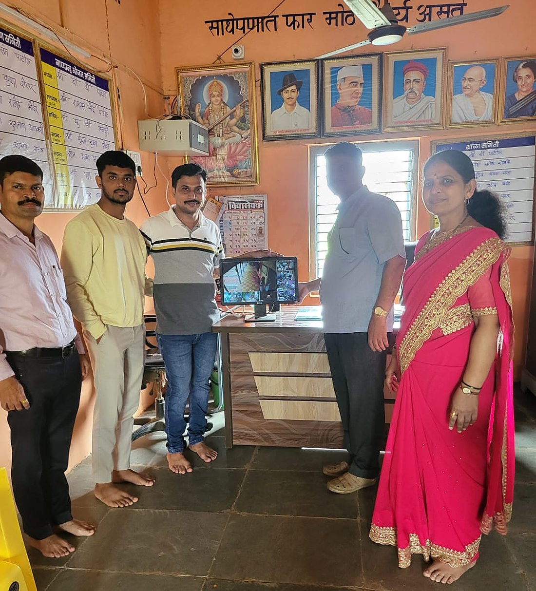 Kshitij Foundation donating a CCTV camera system to Adarsha Vidya Mandir, Dakiwali